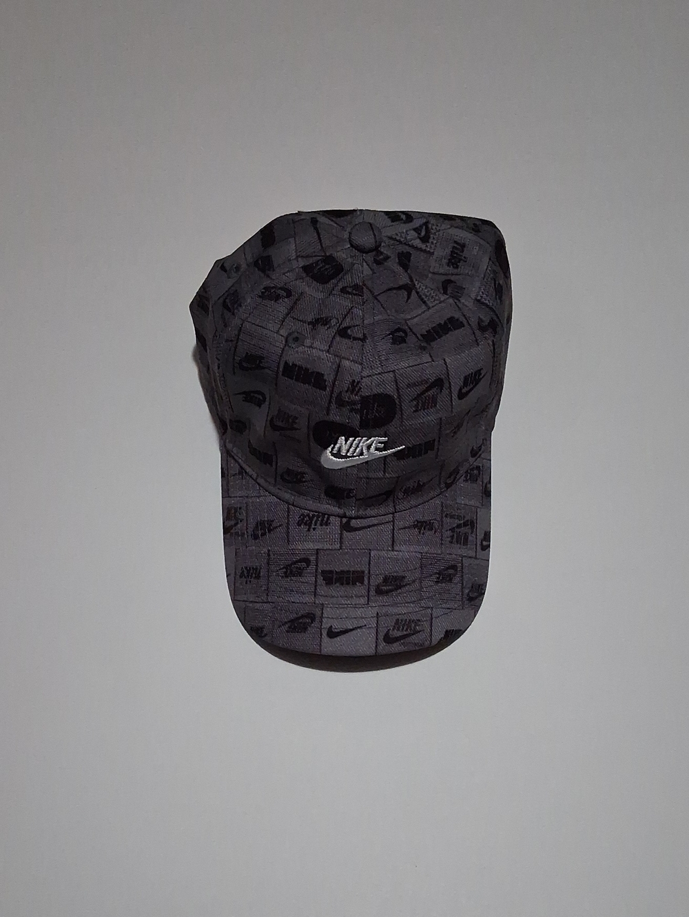 Nike Black and Gray Kids Logo Cap